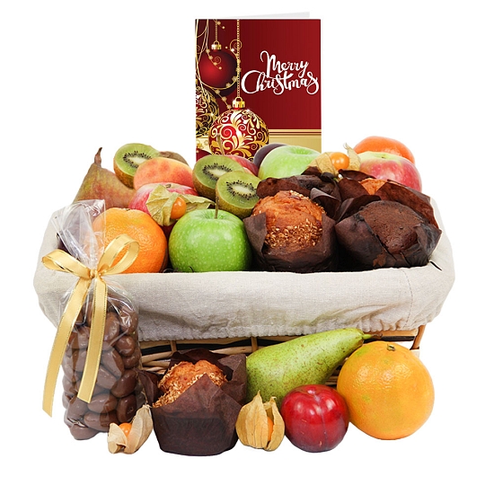 Christmas Fruit and Muffins Hamper